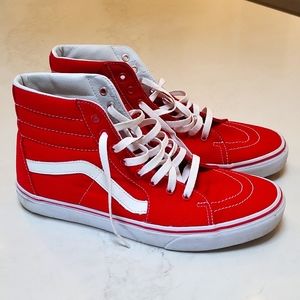 Red Vans Hightops! Like New Condition! Move Over Ronald McDonald!